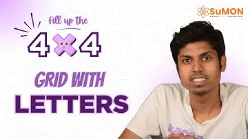 Fill up the 4X4 grid with letters | Problem solving video | Raghunath J V
