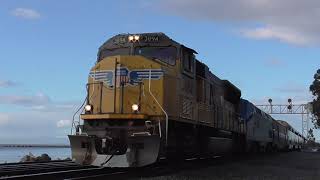 Trains in Pinole, CA feat. BNSF 170, BNSF 608, Executive MAC, UP 3894 on point of AMTK 5, & more