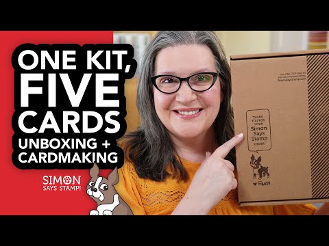 Lets unbox the latest card kit from @SimonSaysStamp and make FIVE cards!