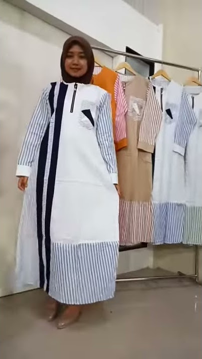 Gamis Katun Strech Simple dan Energik #GROSIR GAMIS MURAH