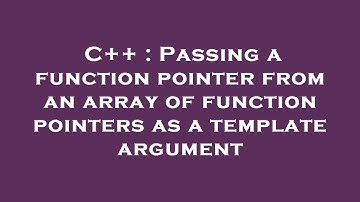 C++ : Passing a function pointer from an array of function pointers as a template argument