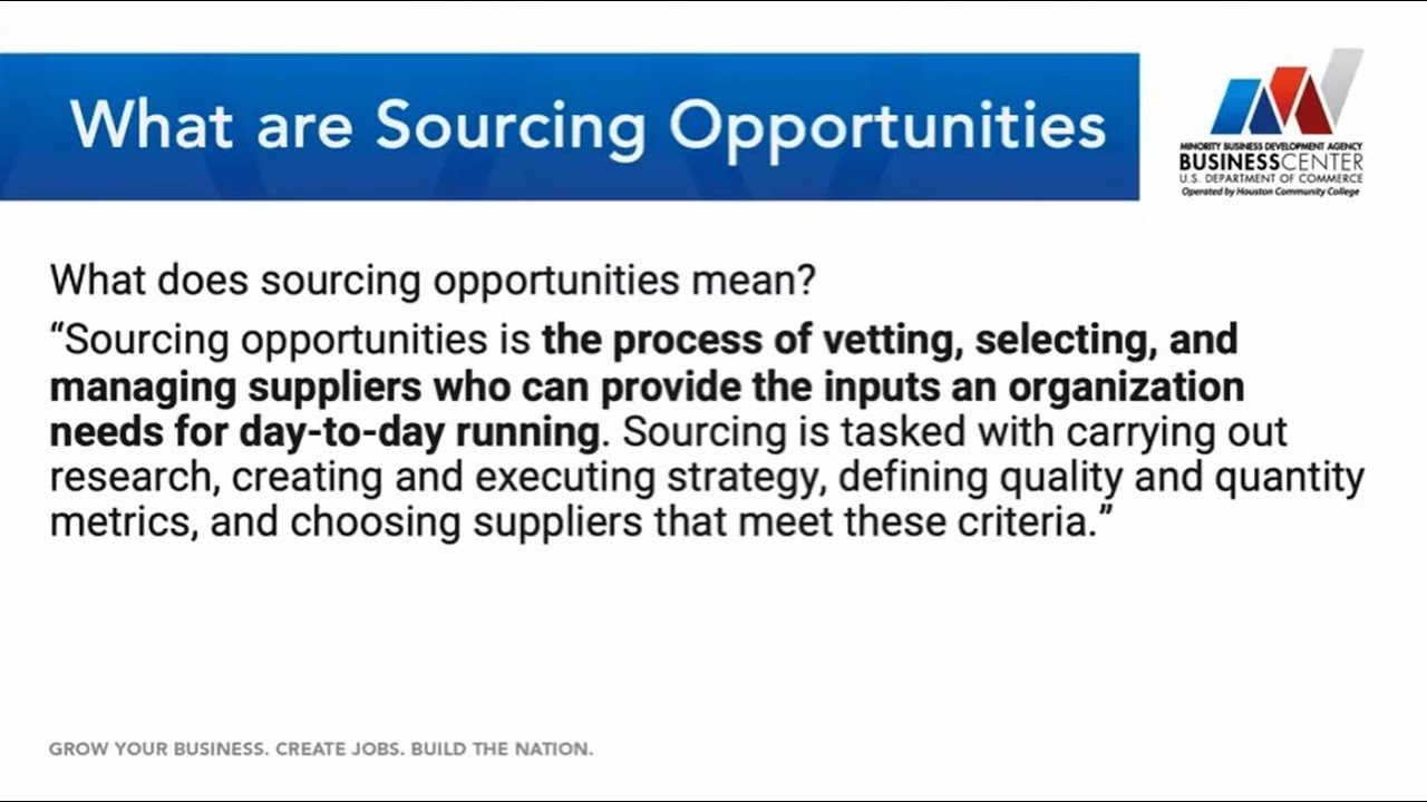 MBDA Amplified Presents Sourcing Opportunities for Your Business YouTube