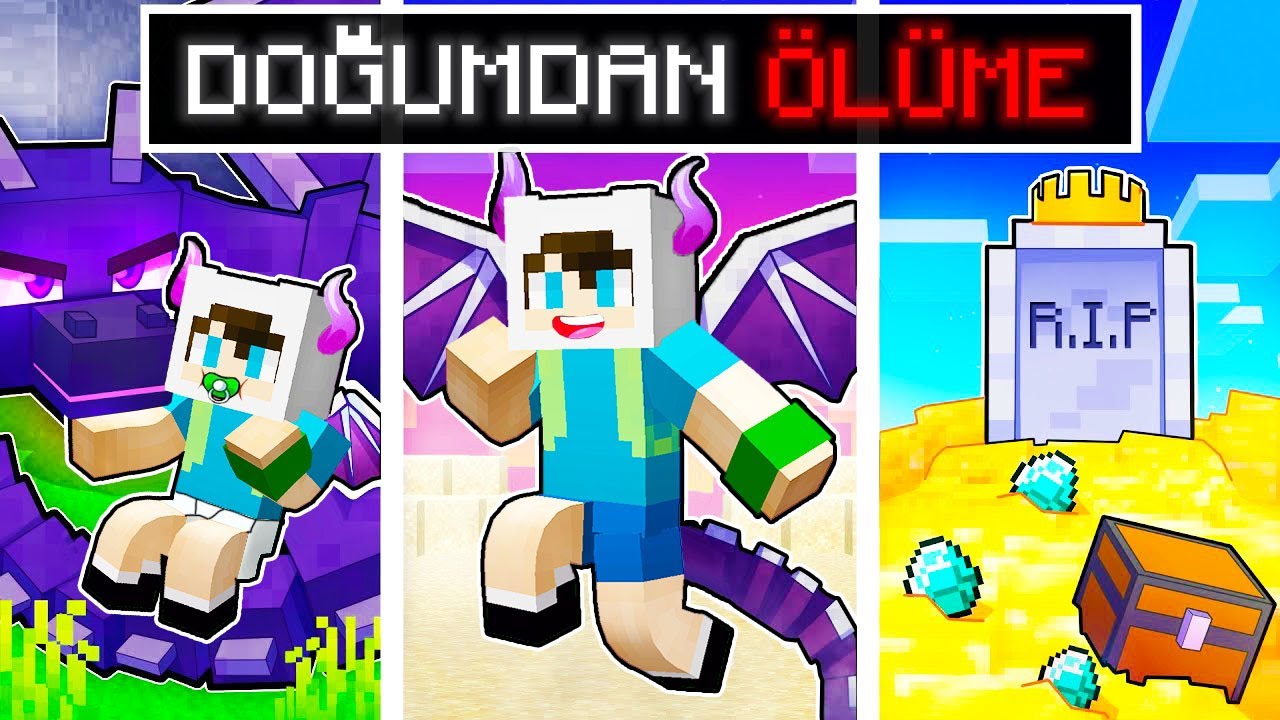 BİR EJDERHA AİLESİ İLE YAŞAMAK - 😱 Minecraft