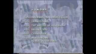 BBC 2 WALES CLOSEDOWN.
