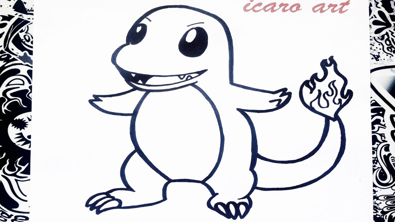 Cómo Dibujar y Colorear a Charmander de Pokemon - Dibujos Para