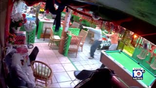 Owners of family business confront burglar inside restaurant in middle of night