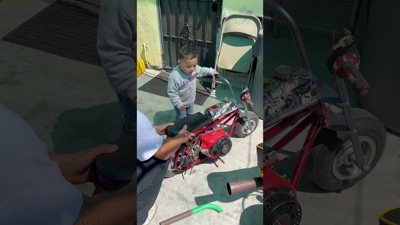 A KID AND HIS MINI BIKE