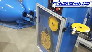 The high speed 100+60 extrusion line, running speed can reach into 1450m.