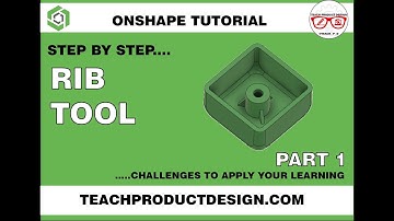 Onshape Tutorial- How to create a simple RIB feature. Step by step guide.