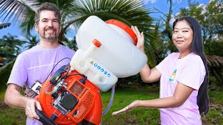 КУПИЛИ МОЩНЫЙ ОПРЫСКИВАТЕЛЬ И СДЕЛАЛИ ВОДНУЮ СТАНЦИЮ /ЭКСТРИМ НА ДЖИПЕ ЗА ВОДОЙ / ЖИЗНЬ НА ОСТРОВЕ