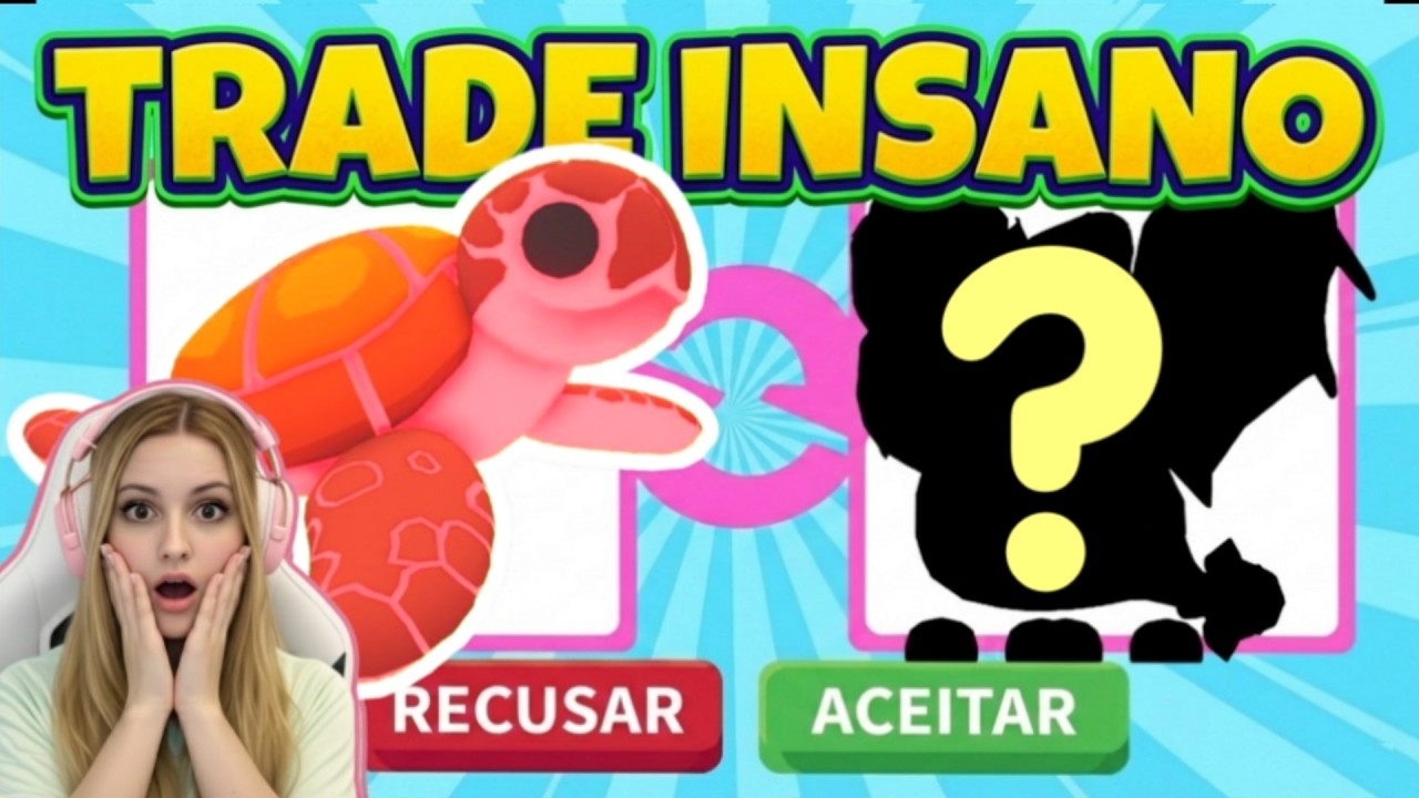TRADE INSANO COM NOVO PET LENDÁRIO DO OVO EM EXTINÇÃO TARTARUGA MARINHA NEON  adopt me roblox