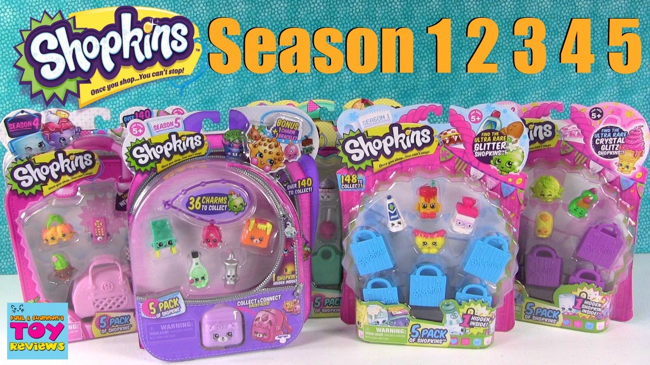 kawaii emoticons Shopkins Season 5 4 3 2 1 Packs Opening Toy Review | PSToyReviews