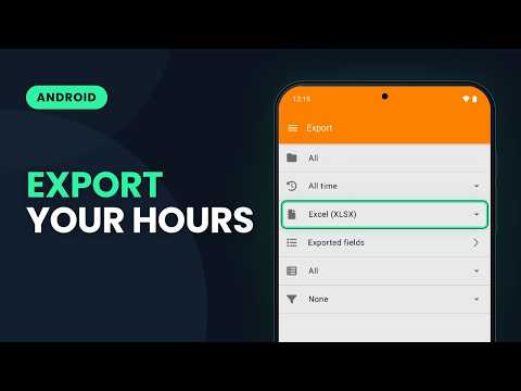 Export Your Hours to Excel or CSV | Timesheet Android Tutorial
