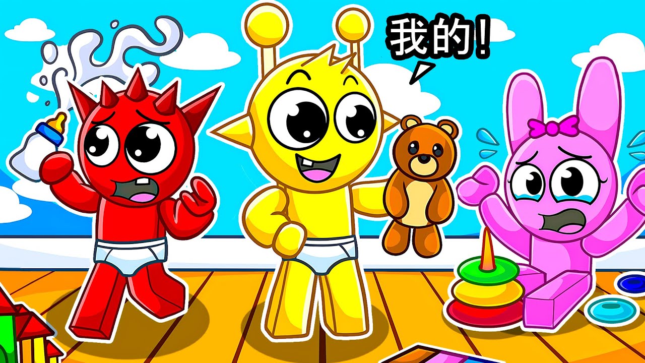 在 Roblox 居然組成了 Sprunki 寶寶一家人！🤣👶💕