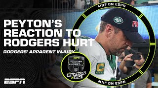 'HOLY COW' 😳 Peyton Manning IN DISBELIEF by Aaron Rodgers' injury in debut | NFL on ESPN