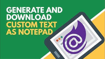 Generate and Download NotePad with Custom Text | BCL