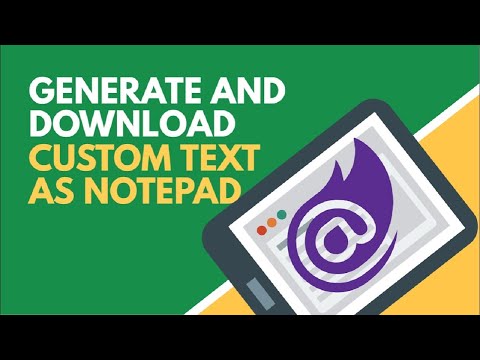 Generate and Download NotePad with Custom Text | BCL