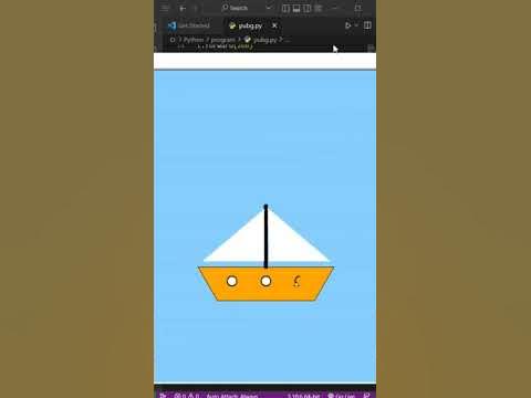 Draw Boat 🛥 Using Python Turtle 🐢 | Python Tutorial | Python Turtle # ...