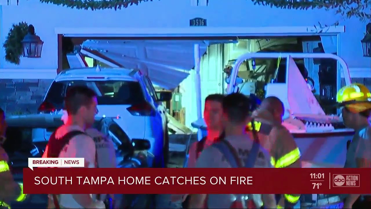 South Tampa home catches on fire YouTube