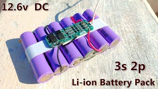 How To Make A 3S2P 18650 Li-Ion Battery Pack From Battery In Broken Laptop Power-Gen