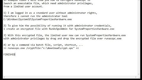 Runas with password or encrypted credentials with RunAsSpc