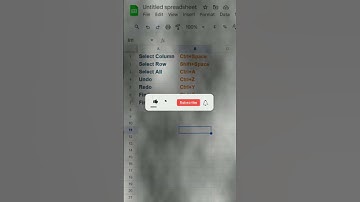 Google Sheets shortcuts part-1 #shorts
