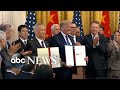 Trump signs partial trade deal with China l ABC News