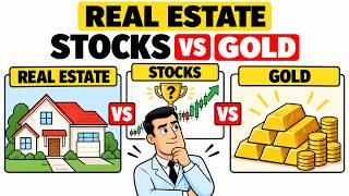Details Real Estate vs Stocks vs Gold — The Real Math (Which One Wins) Guide