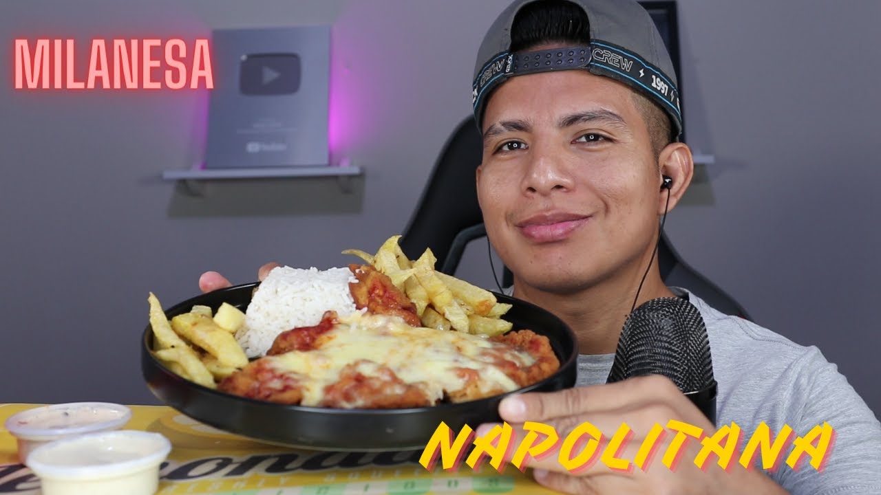 ASMR COMIENDO  MILANESA NAPOLITANA