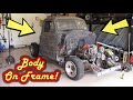 PART 19 - 1952 Chevy 3100 - Placing Body on Frame!