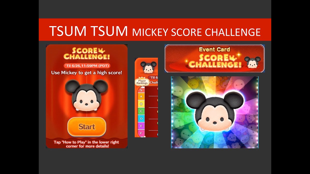 Tsum Tsum Score Challenge Event With Mickey Tsum Tsum