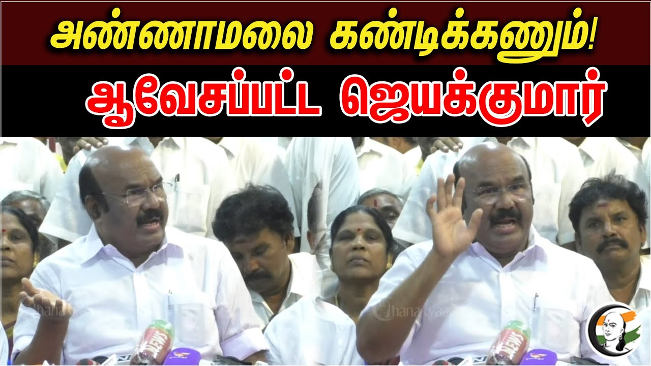 அண்ணாமலை கண்டிக்கணும்! | Jayakumar Pressmeet On DMK Ministers & Annamalai | ADMK | OPS
