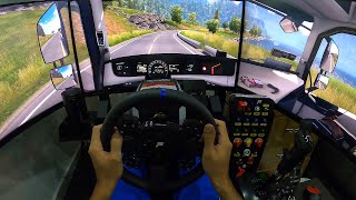 OHA ! 3 Ekran Tır Sürdüm Görüntü Efsane !  ETS 2  Fanatec DD1 POV Gameplay