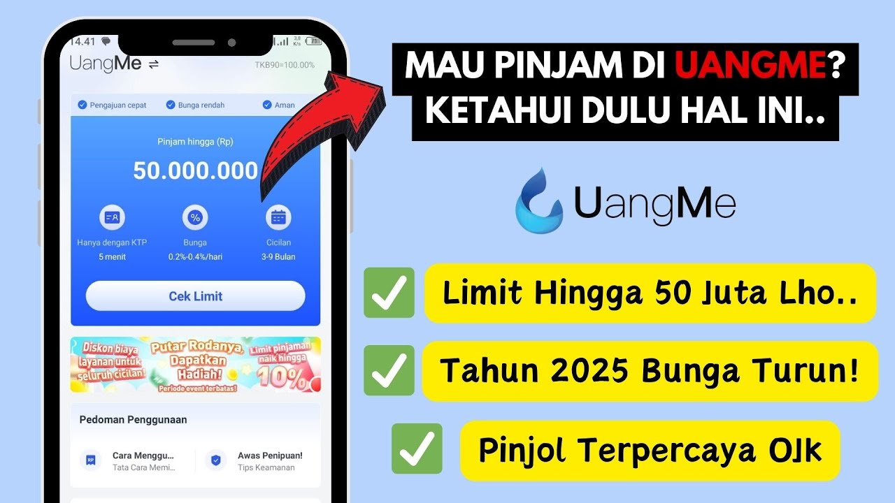 Keunggulan Pinjol UangMe | Pinjaman Online Bunga Rendah Aman dan Sudah OJK ✅