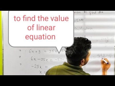 To find the value of linear equation - YouTube