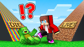 JJ and Mikey Choose the Right Ramp - Maizen Minecraft Animation