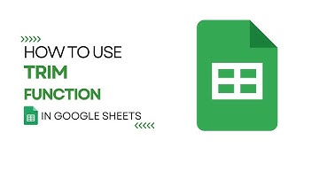 TRIM Formula in Google Sheets | Quick Tutorial