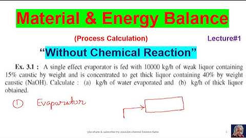 #EinsteinBaba #MaterialAndEneegyBalance Material Balance Without Chemical Reaction #Numerical Lec-1