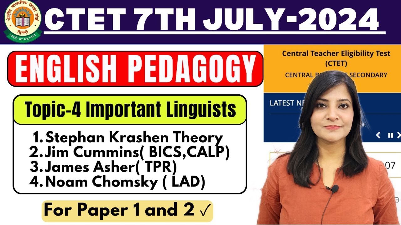 CTET July-2024 || English Pedagogy Topic-4 || ENGLISH PEDAGOGY FOR CTET ...