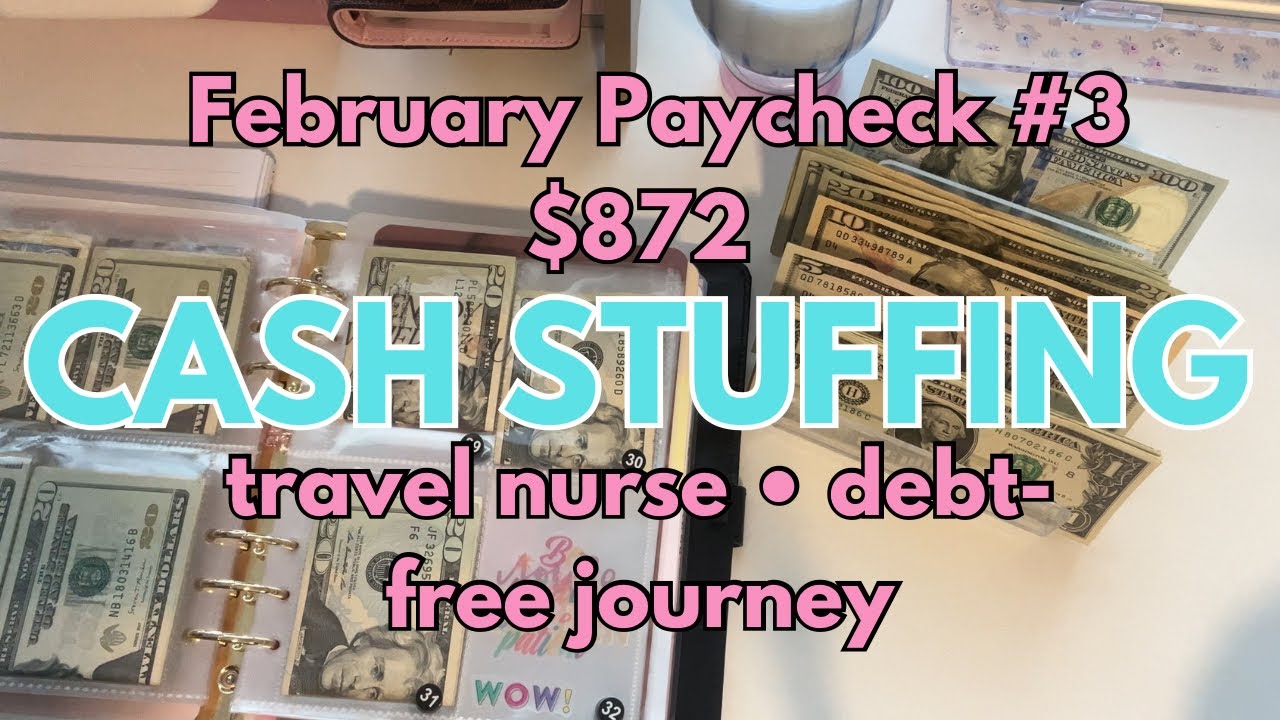 Cash Stuffing $872 | Paycheck Breakdown | no. 3 | February 2026 | Registered Nurse 