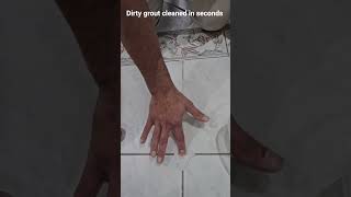 #dirtfree clean in seconds. Restoring it to its original colour without scrubbing. #groutcleaner