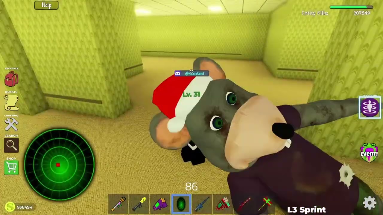 ROBLOX Shrek in the backrooms (Grinding part 4) using BFG Sniper