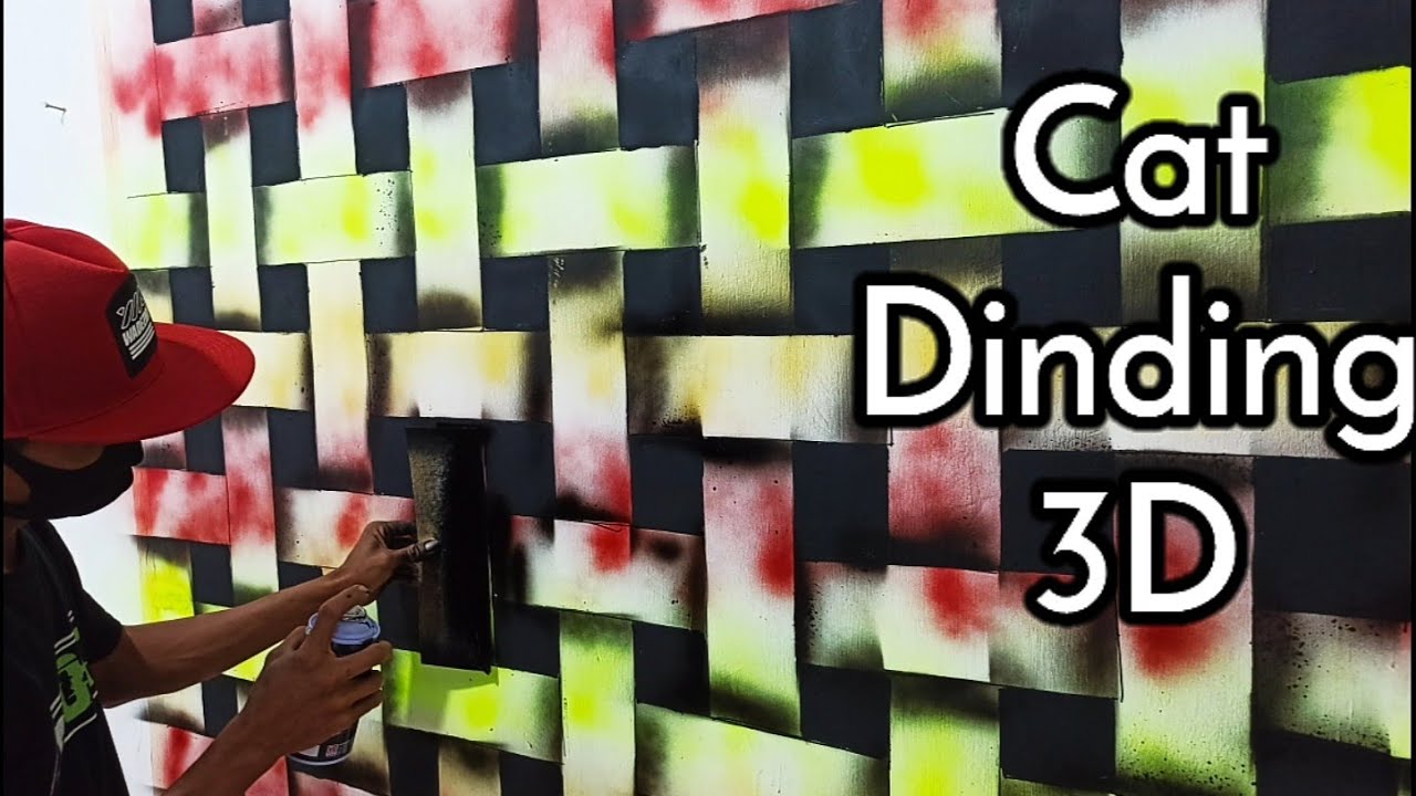 Cat dinding ruangan dengan motif 3D Tutorial YouTube