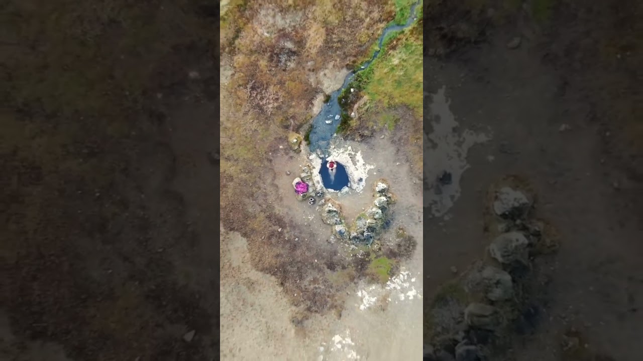 LANDBROTALAUG HOT SPRING!Having places like this to ourselves always amaze me 🔥❄️ this tiny pool — Landbrotalaug — video poster