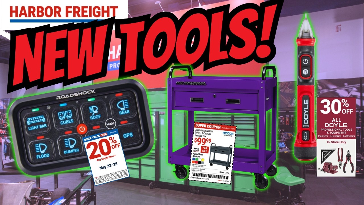 PURPLE IS HERE! 🚨 Harbor Freight New Tools + $99 US General Cart