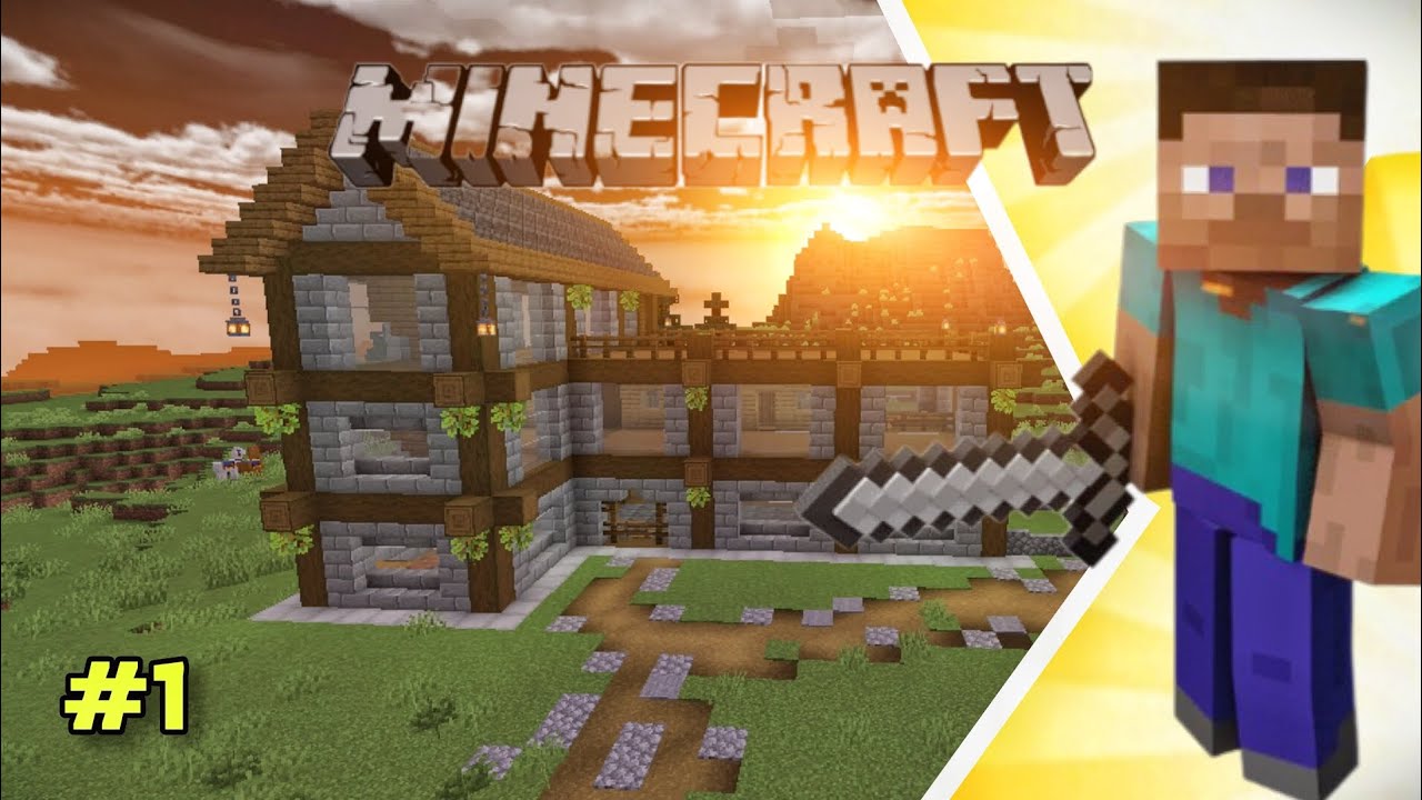 Minecraft Survival series EP 1 . Me build a house. - YouTube