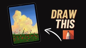 Easy digital painting ☁️🌹 l autodesk sketchbook app l beginners tutorial ✨