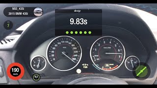 Time hunting acceleration BMW 435i 0-100 I 100-200 Autobahn