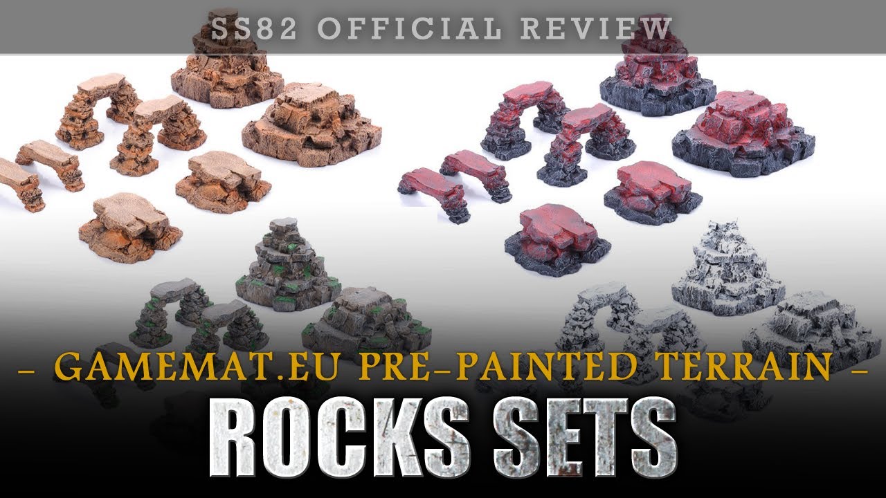 gamemat.eu Rocks Sets: Lava, Snow, Desert & Grassy Pre-painted Terrain | SS82 OFFICIAL REVIEW