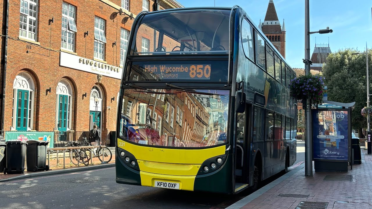 Carousel Buses Scania N230UD ADL Enviro400 221 (KF10OXF) On Route 850 To Hing Wycombe